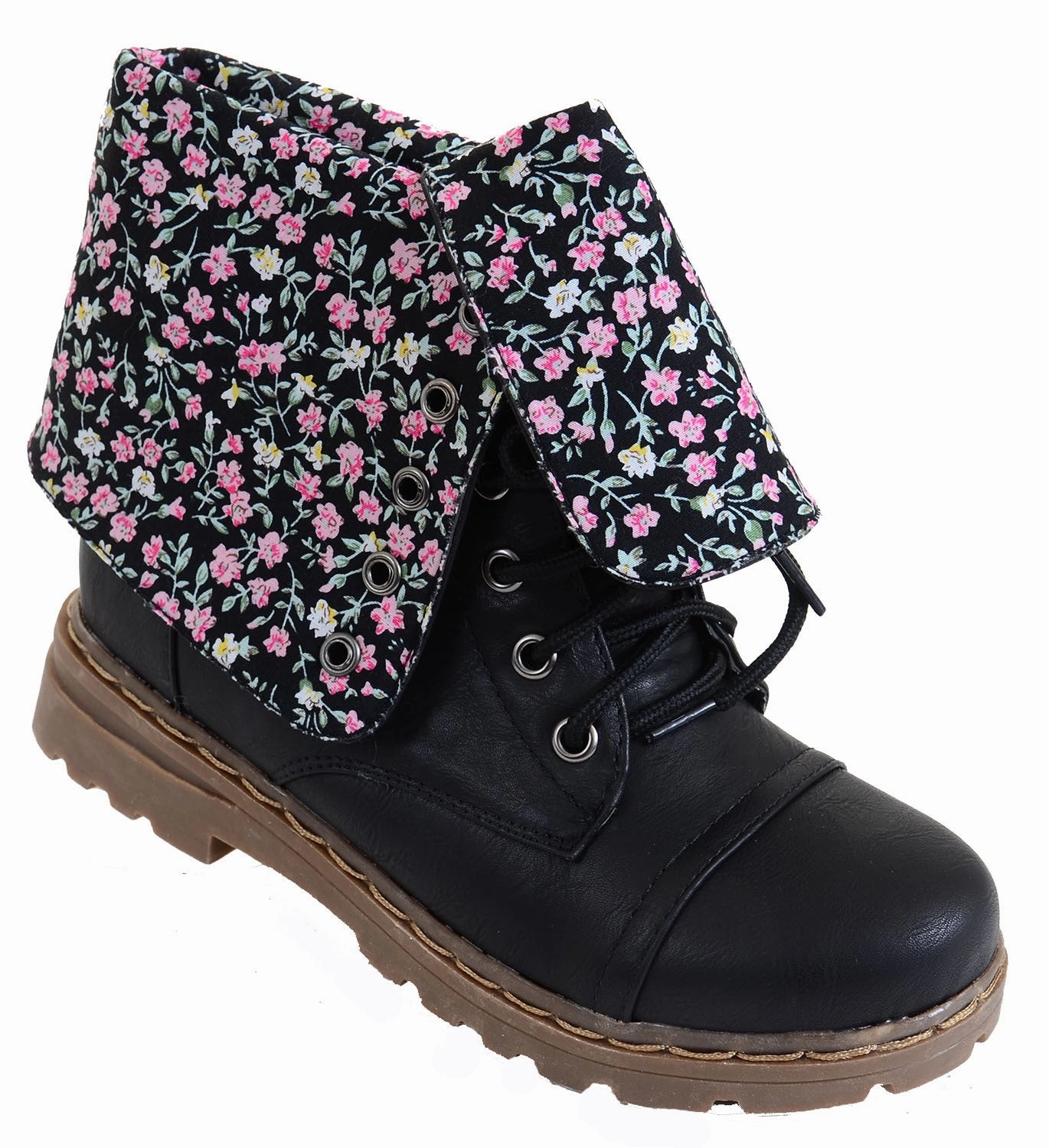 Women's Low Heel Folded Collar Lace Up Front Mid Calf Boots Adidas Slvr Shoes