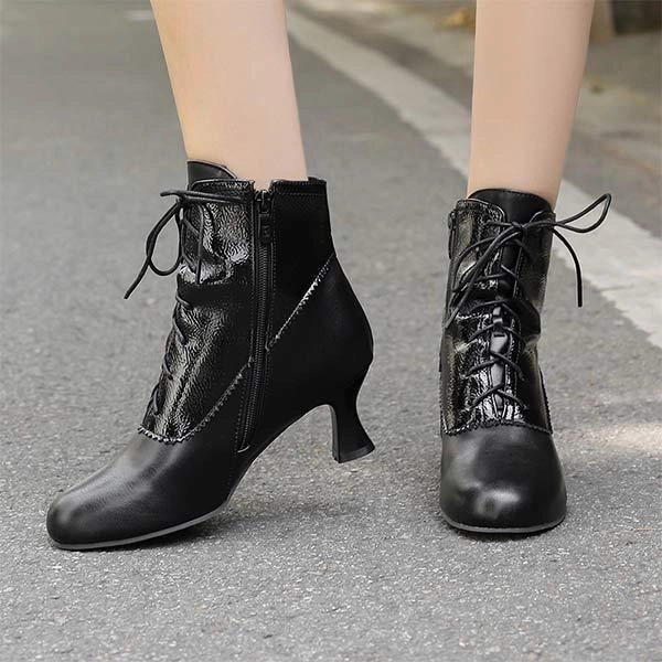 Women's Mid-Heel Suede Patchwork Ankle Martin Boots 36405403C Adidas Vintage Shoes 80s