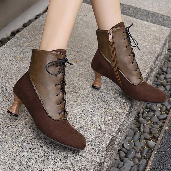 Adidas Golf Shoes Spikeless Women's Mid-Heel Suede Patchwork Ankle Martin Boots 36405403C