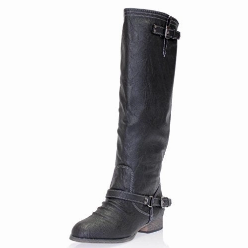 Women's Outlaw-11 Knee High Ankle Strap Tall Riding Boots Adidas Adizero Prime X Running Shoes