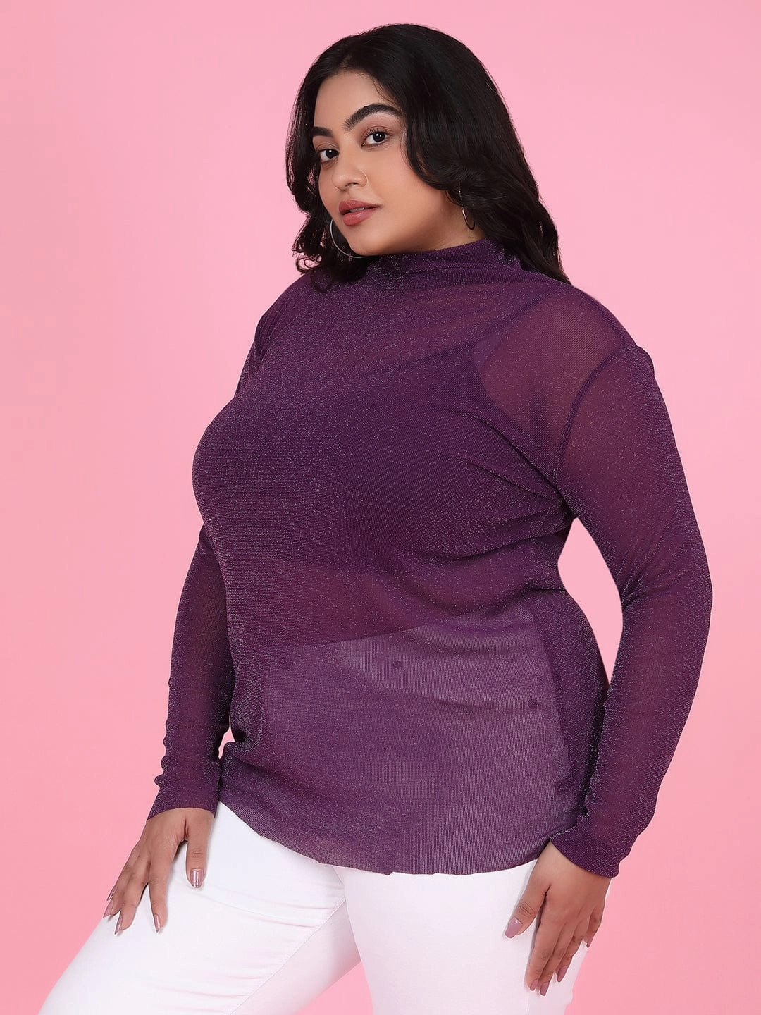 Women's Purple Net Top Hard Sole Work Boots