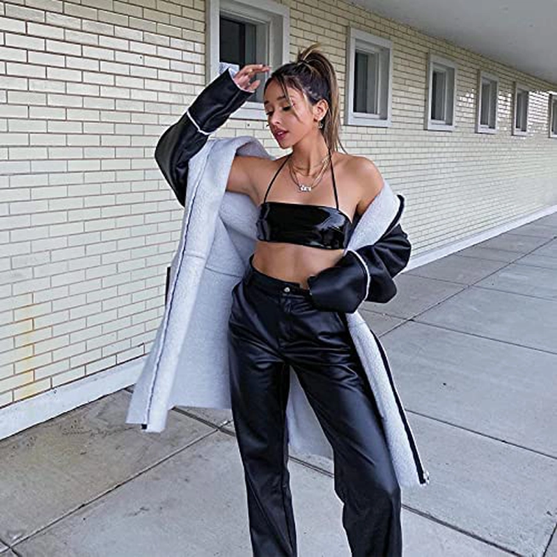 Leather Work Boots Sale Women's Sleeveless Camisole Tanks Top Girls Teens Fashion Spaghetti Strap Crop Top