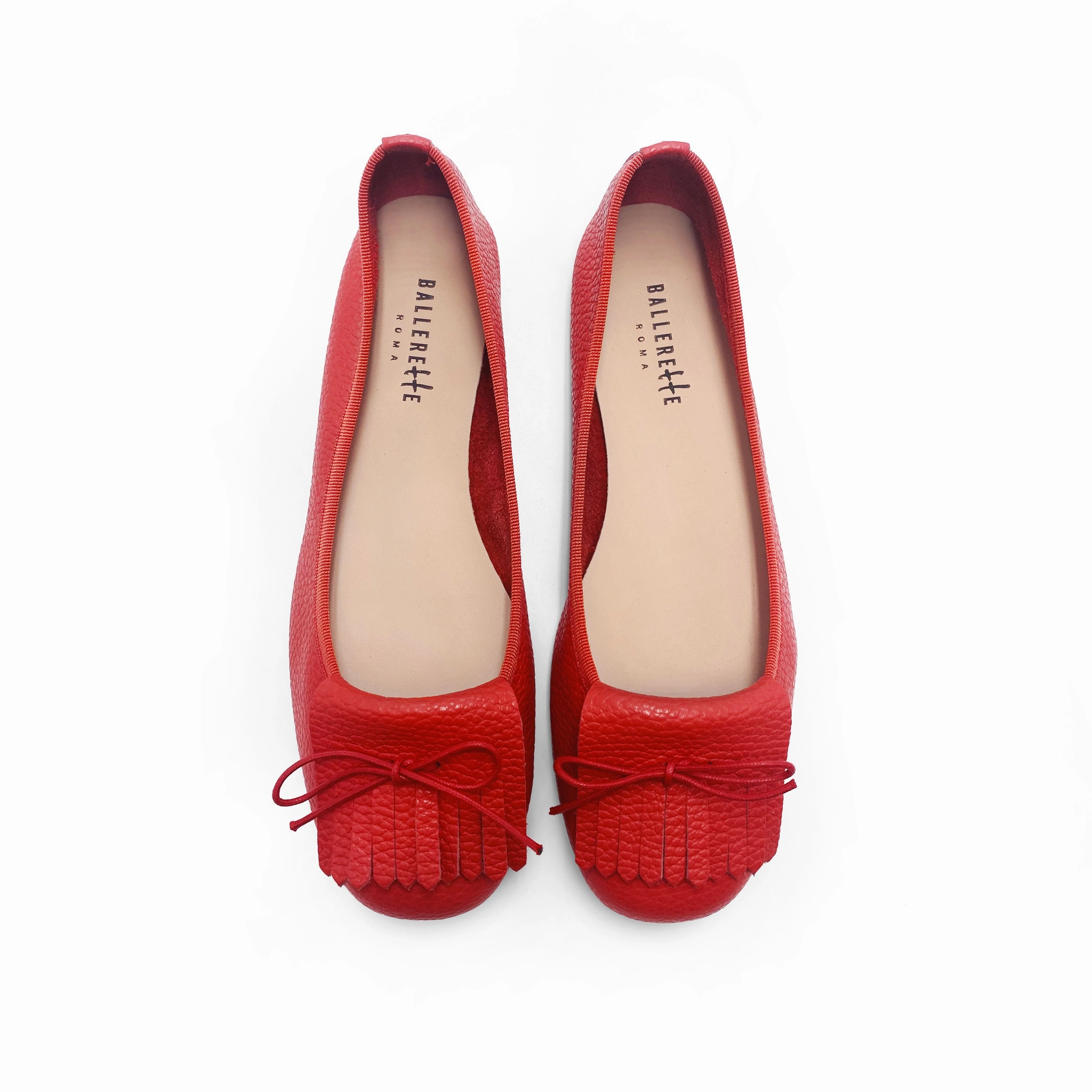 Dress Shoes Eee Width Women's strawberry red leather moccasins with fringes