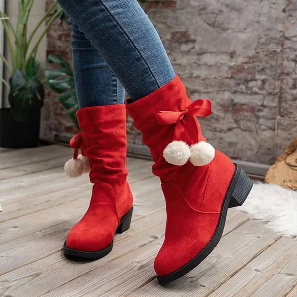 Women's Velvety Christmas-Themed Fashion Boots 87844839C Climacool Adidas Shoes