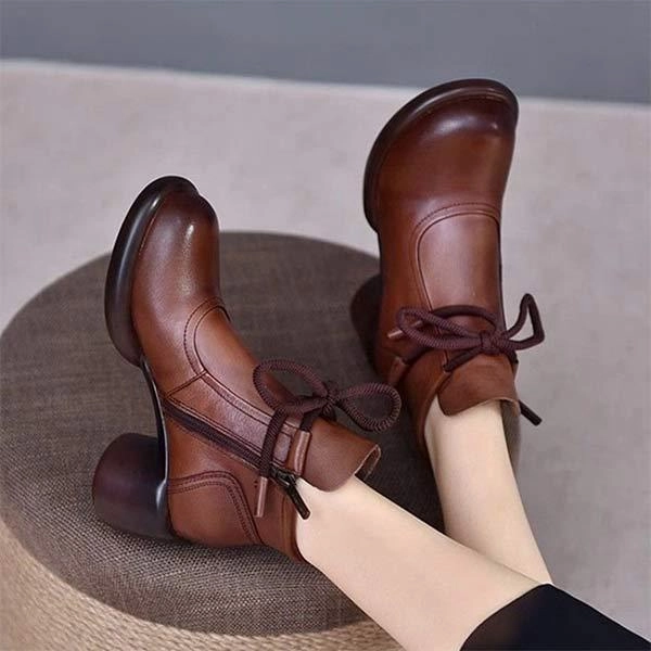 Women's Vintage Chunky Heel Ankle Boots 45756576C Adidas Yeezy 350 V2 Cmpct Casual Shoes