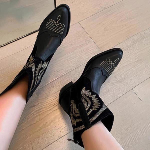 Adidas Most Expensive Shoes Women's Western Embroidered Fashion Ankle Boots 42129594C