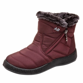 Footwear Snow Boots Women Snow Boots Warm Short Fur Plush Winter Ankle Boots Plus Size Ladies Shoes Female Zip Comfort Warm Shoes Footwear #1016