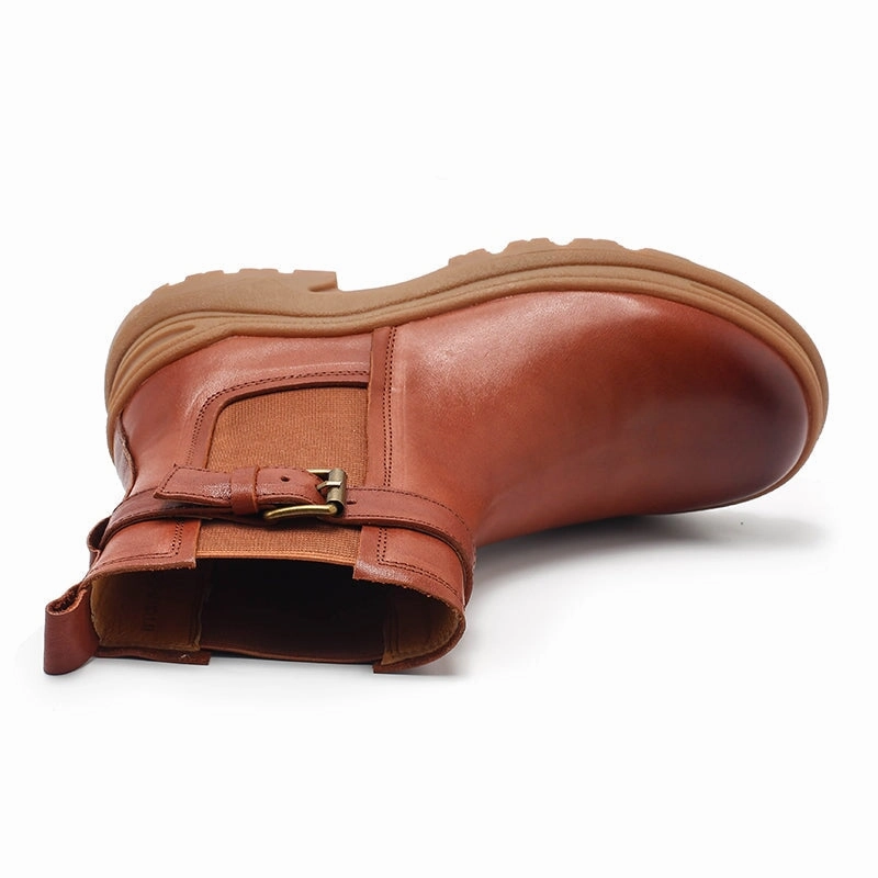 Womens Retro Leather Ankle Boots Snow Boots Have Fleece Lined for Cold Winter in Black/Brown Tall Lace Up Snow Boots