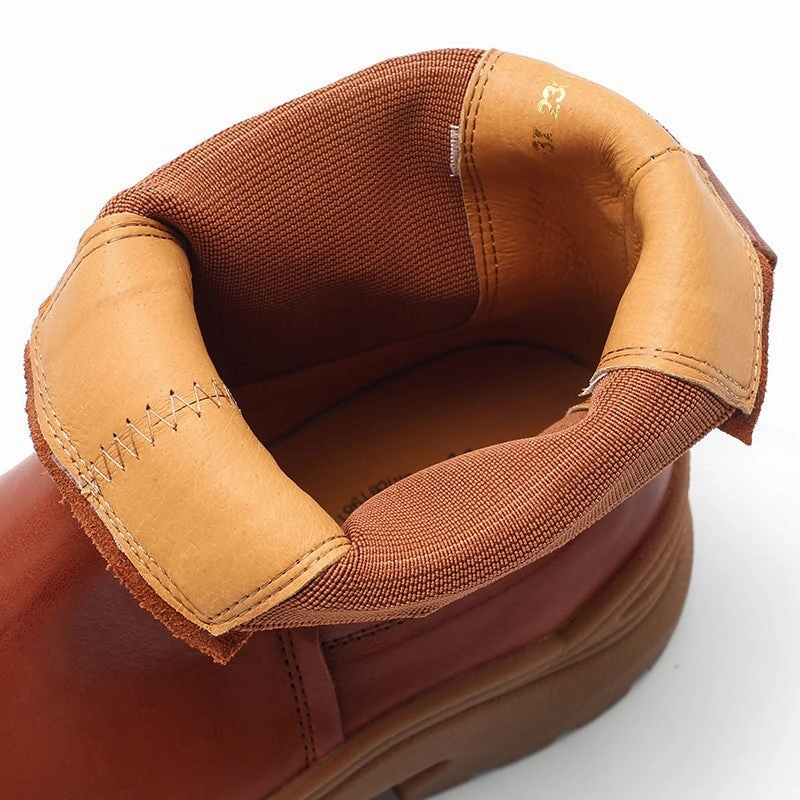 Good Snow Boots Walking Womens Retro Leather Ankle Boots Snow Boots Have Fleece Lined for Cold Winter in Black/Brown