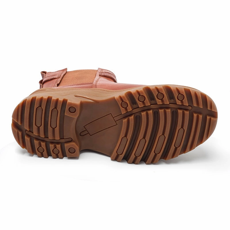 Snow Boots 4t Womens Retro Leather Ankle Boots Snow Boots Have Fleece Lined for Cold Winter in Black/Brown