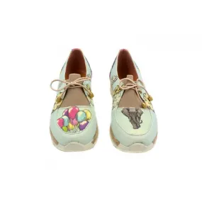 Stone Gray Ventilated Design Sneaker Shoes SHR304