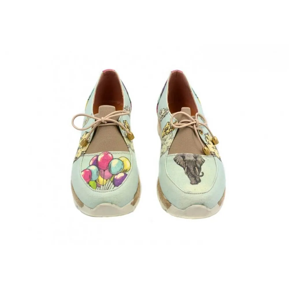 Stone Gray Ventilated Design Sneaker Shoes SHR304