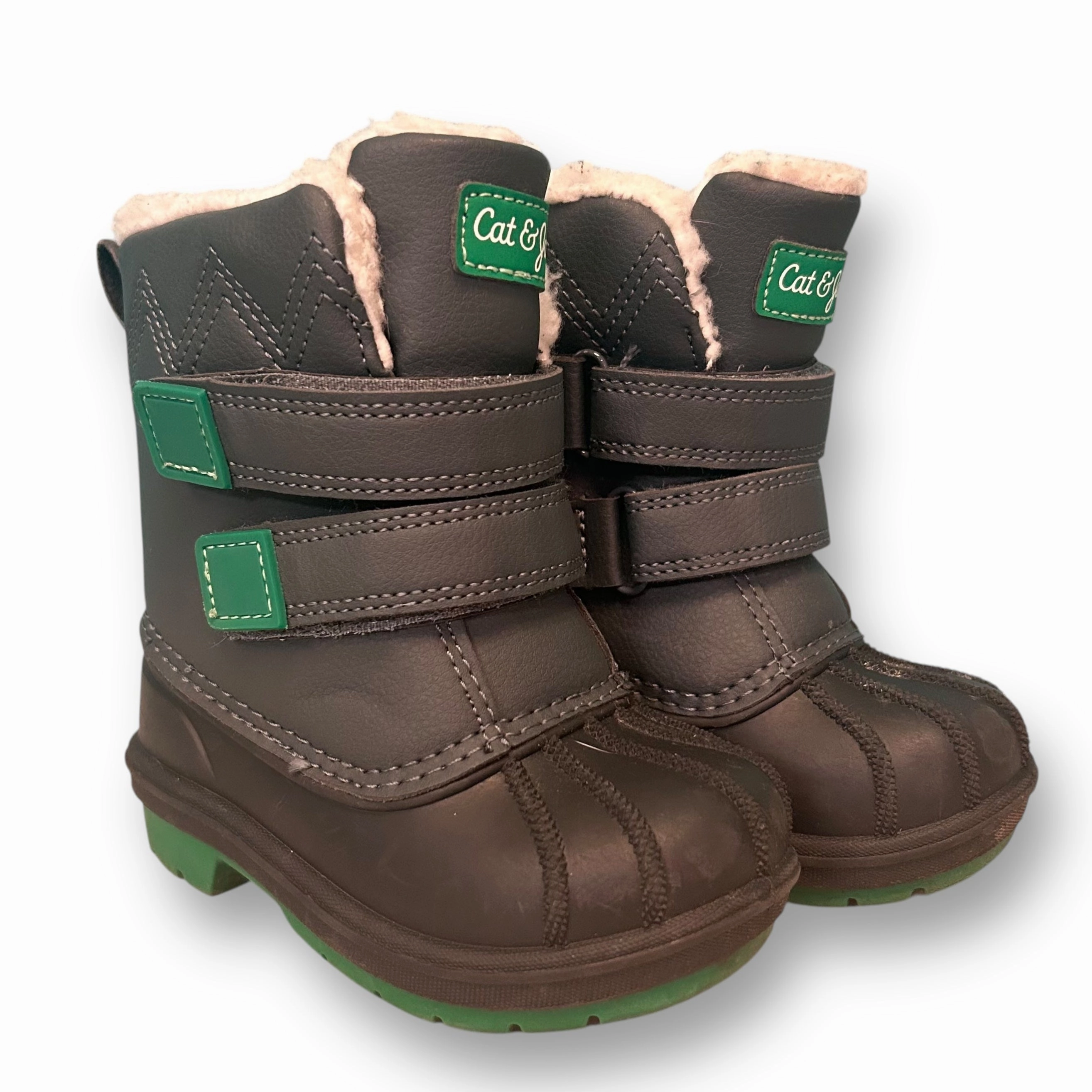 Cat & Jack Snow Boots Size 6 Toddler Sherpa Lined Waterproof Boys Winter Boots Maroon Adidas Tennis Shoes