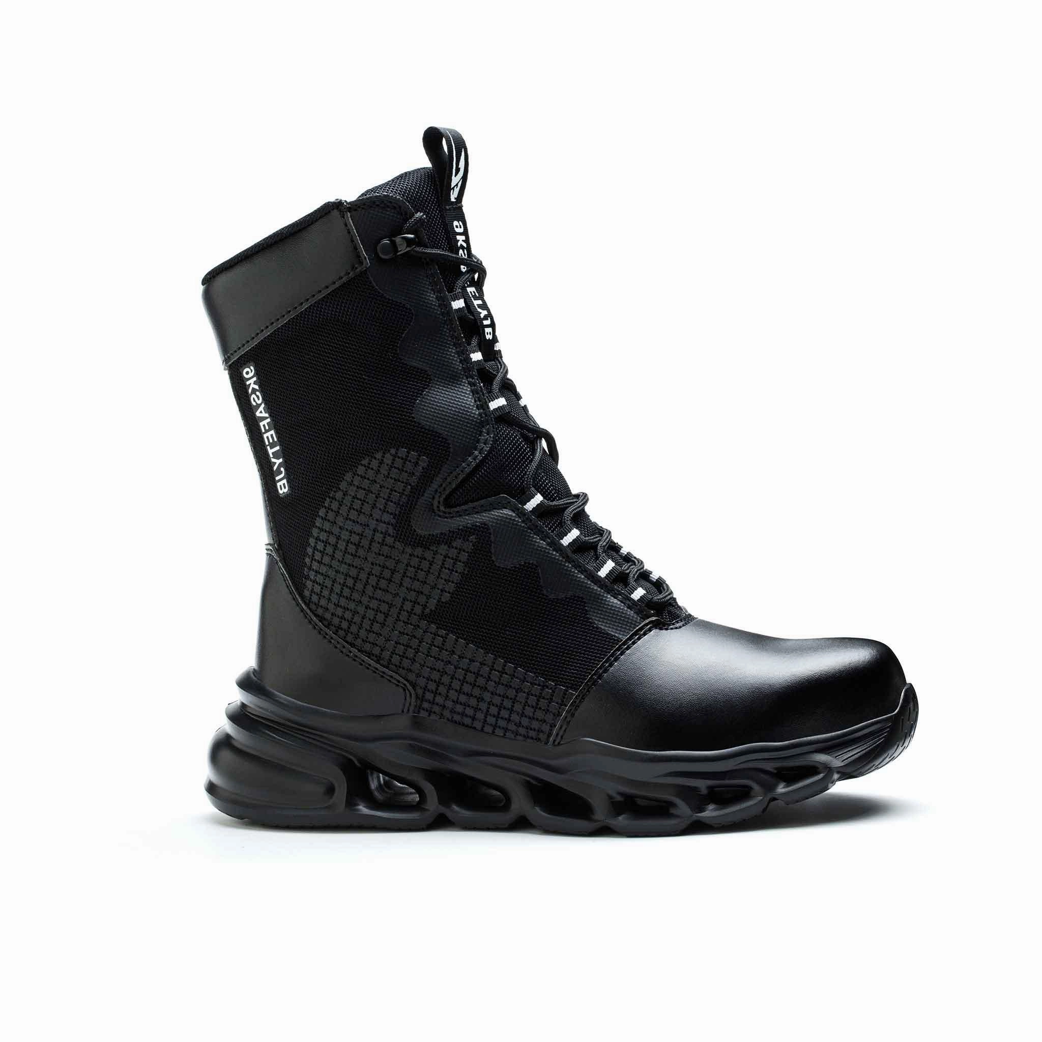 Eee Width Work Boots Men's 8-Inch Waterproof Steel Toe Work Boots - Slip-Resistant & Durable | B307