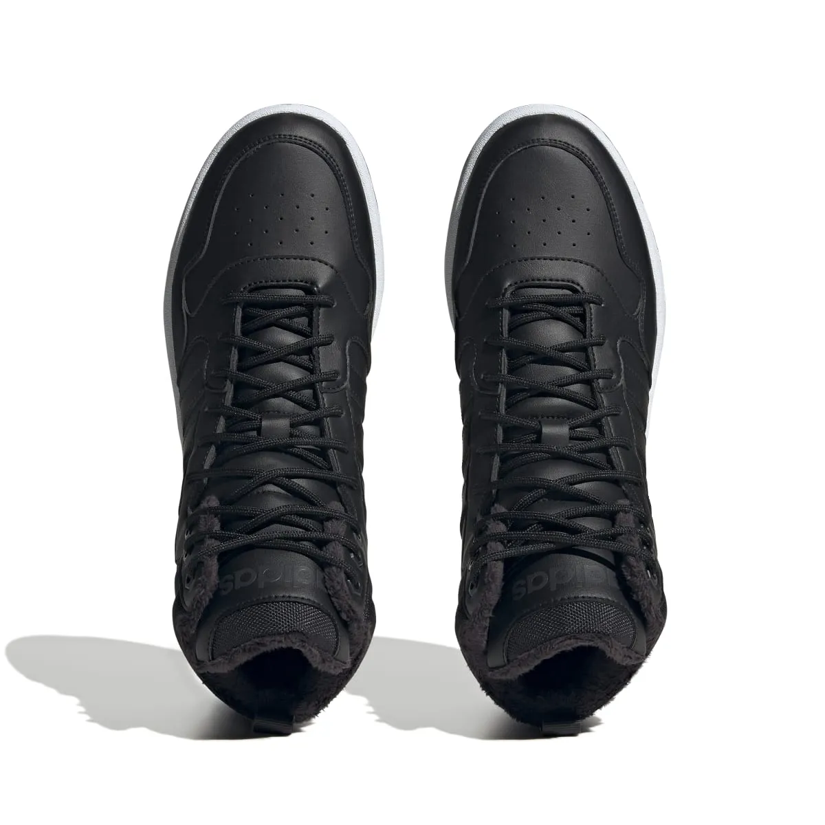 ADIDAS GZ6679 HOOPS MID 3.0 WINTERIZED MN'S (Medium) Black/Black/White Synthetic Leather Basketball Shoes Practical