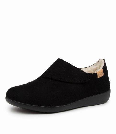 Storm Walk Ziera Fliss Black slippers