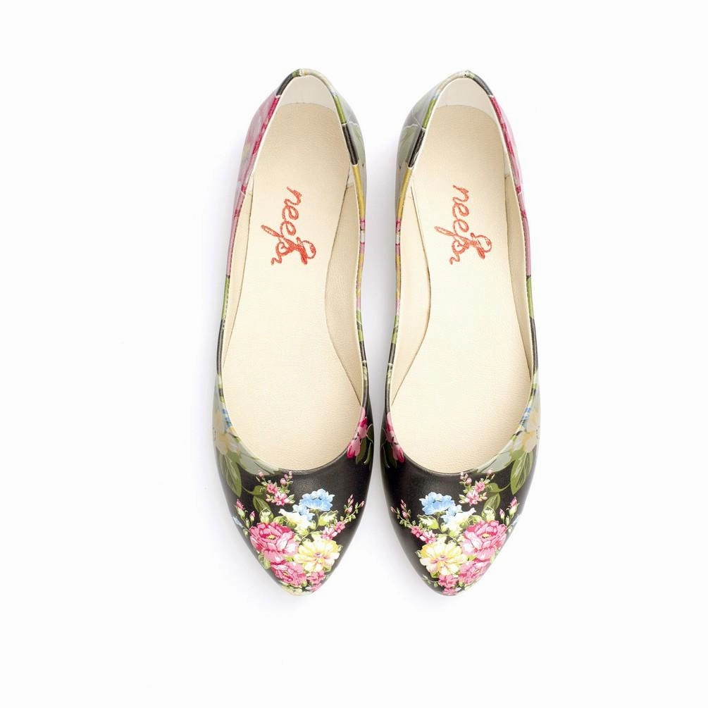 Flowers Ballerinas Shoes NSS356 Story Glow Arch support